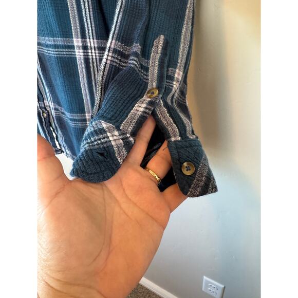 Rustic Grunge Plaid Button Down Shirt Women's Plus Size 2XL Flannel Cabin Core - Picture 7 of 11